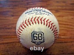 Josh Donaldson Yankees Game Used SINGLE Baseball 7/21/2022 Hit #1239 Astros Logo