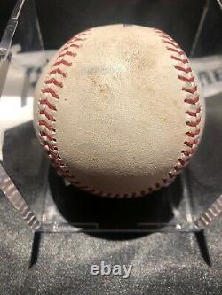 Juan Soto MLB Game Used Double Baseball 6/21/19 Hit to Acuna Jr. Nationals