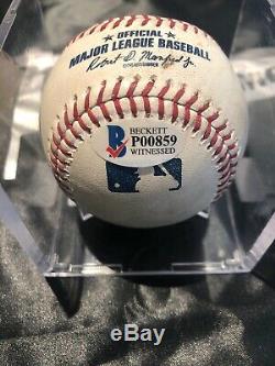 Juan Soto MLB Game Used Double Sweet Spot Signed Baseball 5/19/19 Career #33