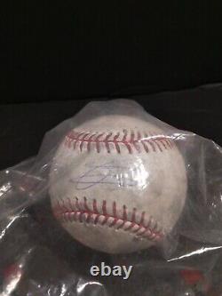 Julio Rodriguez Signed Game Used Baseball Autograph Sweet Spot LOA Game