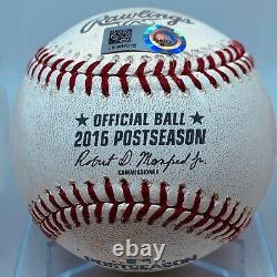 Julio Urias 2016 Postseason Debut Mlb Game Used Logo Baseball Dodgers Rookie
