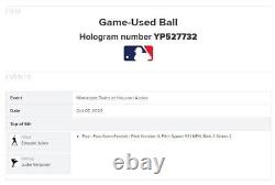 Justin Verlander Astros Game Used Baseball 10/7/2023 ALDS Game 1 vs Twins Julien