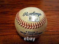 Justin Verlander Astros Game Used Baseball 8/21/2019 vs Tigers TWO OUT AL CY