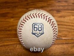 Justin Verlander Astros Game Used Baseball 9/28/2022 v DBacks Hit GO 60 Logo OUT