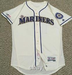 KYLE SEAGER #15 sz 44 2019 Seattle Mariners Home Cream game used jersey 150 MLB