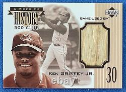 Ken Griffey Jr. 2004 Upper Deck Piece of History 500 HR Club Game Used Bat Relic