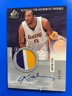 Kobe Bryant 2004 sp game used AUTHENTIC 3 COLOR JERSEY PATCH AUTO AUTOGRAPH /50