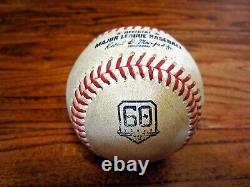 Kutter Crawford Red Sox Game Used STRIKE OUT Baseball 8/2/2022 Astros Logo K #57