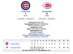 Kyle Schwarber Career Hit #17 Game-used Mlb Baseball Rookie 7/22/15 Phillies Cub