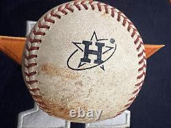Kyle Tucker Astros Game Used Baseball RBI SINGLE vs Cleveland 7/31 Bregman Logo