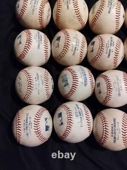 Lot Of 24 Official Rawlings Game Used Major League Baseballs MLB Real Leather