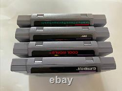Lot Of 4 Boxed SNES Games Cool World/ Clayfighter/ Bubsy/ Baseball
