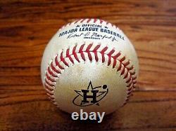 Luis Garcia Astros Game Used Baseball 8/1/2022 SPACE CITY Logo Pitched TWO OUTS