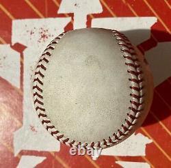 Luis Garcia Used Immaculate Innings Game Used Baseball Astros @ Rangers 6/15/22