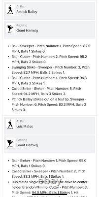 Luis Matos Career Hit #14 Game Used Ball 7/2/23 Giants Mlb Holo Hartwig Mets