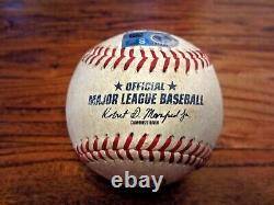 Luis Severino Yankees Game Used STRIKE OUT Baseball 6/30/2022 K #685 Astros Logo