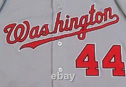 MADSON size 50 #44 2018 Washington Nationals game used jersey road gray with use