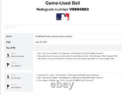 MANNY MACHADO ERIC HOSMER Padres Angels 8/27/21 Authentic Game Used Baseball