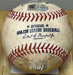 MATT CHAPMAN 80th CAREER HIT GAME-USED OAKLAND A's 50th LOGO MLB BASEBALL 4/5/18