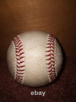 MATT OLSON (Braves RBI Single) Game Used Baseball. MLB Authenticated 8/6/22