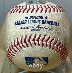MAX SCHERZER 2021 NLDS GM 5 Bot 9th SV GAME-USED PITCHED BASEBALL DODGERS GIANTS