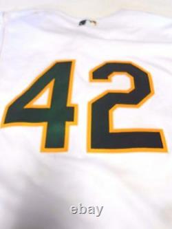 MLB Holo Stephen Vogt Jackie Robinson Day Oakland A's Game Used Baseball Jersey