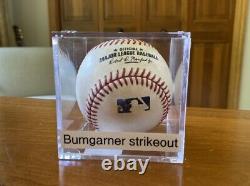Madison Bumgarner Strikeout K Giants Game Used Baseball MLB Auth Holo