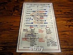 Mariano Rivera Yankees FINAL GAME Game Used Line-Up Card 9/29/2013 v Astros AUTO