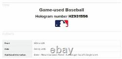 Marwin Gonzalez Astros Game Used SINGLE Baseball 10/2/2015 vs DBacks Hit #266