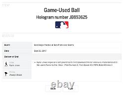 Matt Cain Game-used Mlb Baseball Final Career Appearance 9/30/17 Ryder Jones