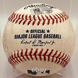 Max Scherzer Pitch Mlb Game Used Baseball Passes Cy Young All-time K's Nationals