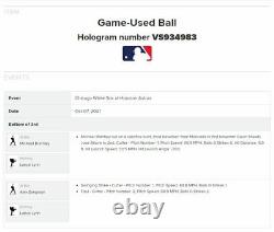 Michael Brantley Astros 2021 ALDS Game 1 Game Used Baseball Sac Bunt + Bregman
