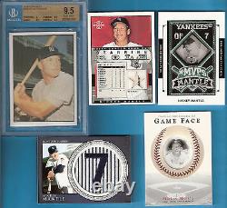 Mickey Mantle Game Used Jersey + 1978 Tcma Graded Gem Mint 9.5 Card + 2 Patch +1