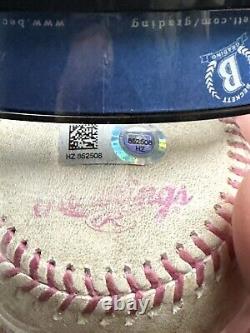 Miguel Cabrera Signed Game Used Mothers Day Baseball MLB Auth Beckett Encaps