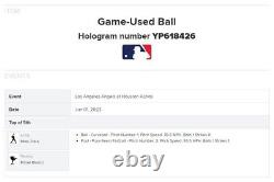 Mike Trout Angels Game Used Baseball 6/1/2023 vs Astros Blanco Hit Foul MLB Auth