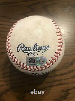 Mike Trout Game Used 2020 Baseball From 2nd Game of The Season Angels MLB