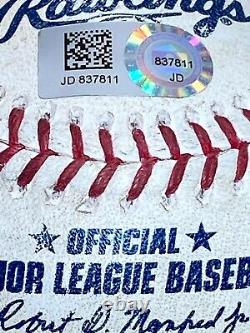 Mike Yastrzemski 2rbi 2b Career Hit 47 Game-used Padre Logo Baseball Giants 2019