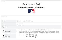 Mitch Haniger Single Career Hit #60 Game-used Mlb Baseball 6/17/2017 Mariners