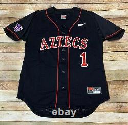Nike SAN DIEGO STATE Aztecs TEAM ISSUE #1 Game Jersey NCAA Baseball Sz 38 SM MED