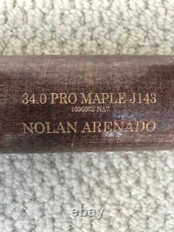 Nolan Arenado Game Used Name Plated Bat