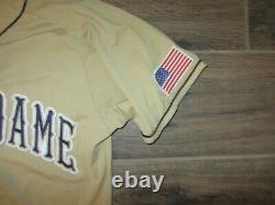Notre Dame Fighting Irish Game Used NCAA Baseball Jersey Sewn Adidas 44 2011 L