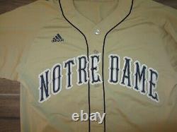 Notre Dame Fighting Irish Game Used NCAA Baseball Jersey Sewn Adidas 44 2011 L