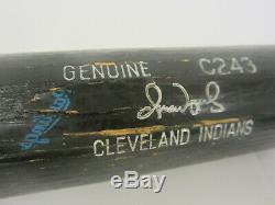 Omar Vizquel Cleveland Indians game used cracked baseball bat model C243 rare