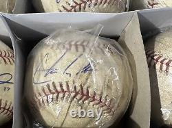 One Dozen SIGNED Rawlings OMLB Game Used Baseball Lot Autographed No COA #1