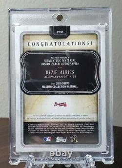 Ozzie Albies 2018 Topps Museum Collect RC RPA Game Used Patch Auto Relic #/5