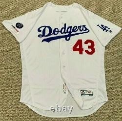 RIOS size 48 #43 2019 LOS ANGELES DODGERS game used jersey issued MLB HOLO