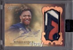 RONALD ACUNA JR. 2021 Topps Dynasty Game Used 3-Clr Logo Patch Auto #05/10