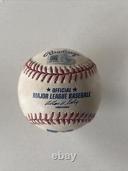 Rafael Montero Rookie Game Used Baseball pitch to Jose Altuve MLB authentic