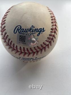 Rafael Montero Rookie Game Used Baseball pitch to Jose Altuve MLB authentic