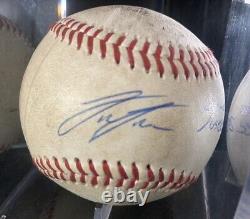 Ricky Tiedemann Game Used Signed MILB Baseball From Double-A Debut! Blue Jays
